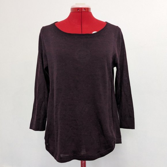 LOFT Maroon Lightweight Sweater - Picture 1 of 7